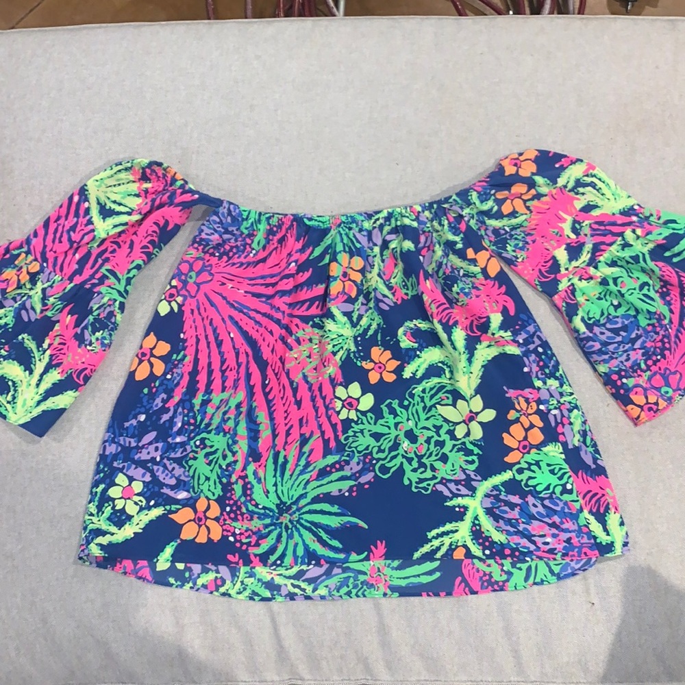 Off the shoulder Lily Pulitzer top